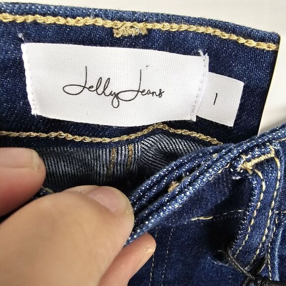 Jelly Jeans-Mid Rise Distressed Cuffed SkinnyWomen's Size 1 Nwt - Picture 4 of 10